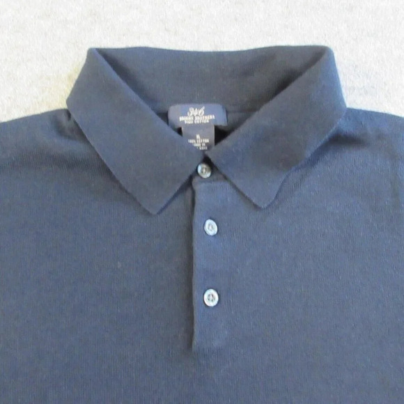 Brooks Brothers 346 Mens Polo Shirt Knit Pima Cotton XL Navy Blue Old Money 354 - Picture 2 of 10
